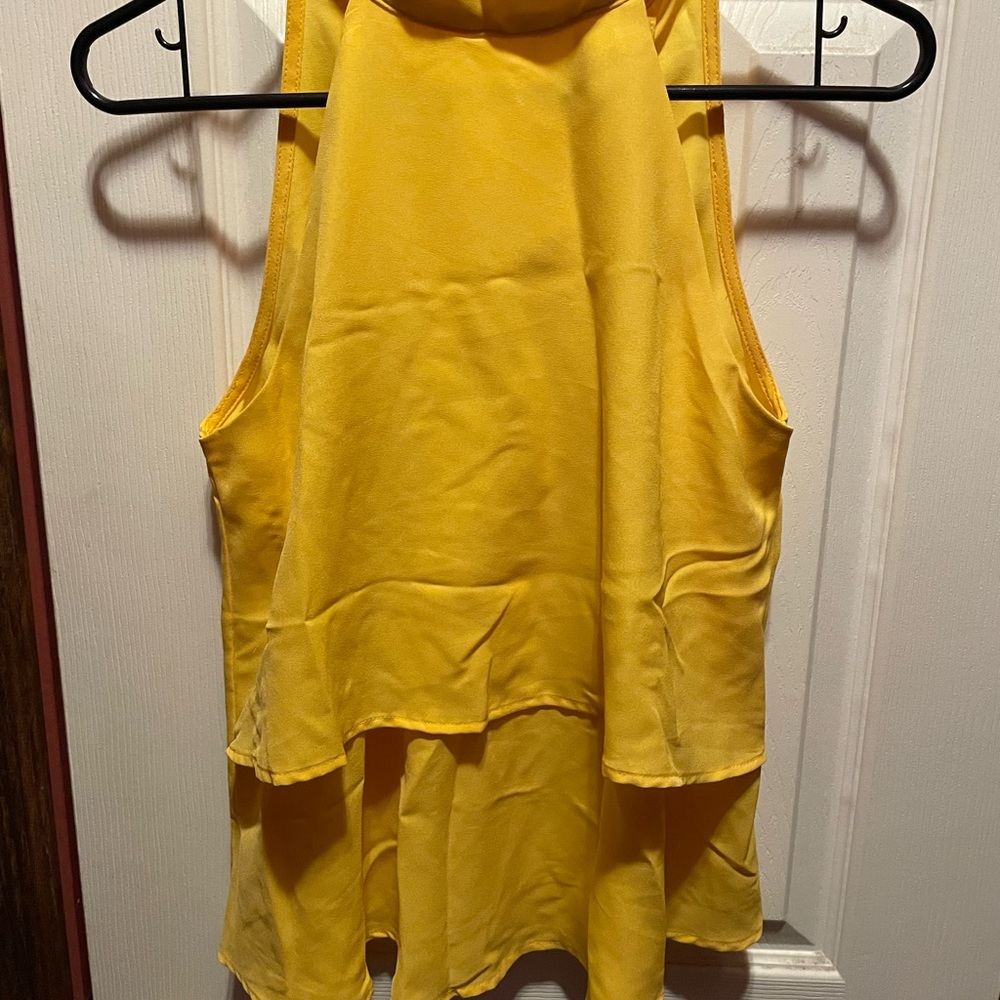 Yellow Sleeveless Blouse